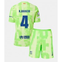 Barcelona Ronald Araujo #4 Tretí Detský futbalový dres 2024-25 Krátky Rukáv (+ trenírky)